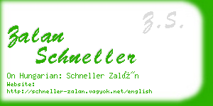 zalan schneller business card